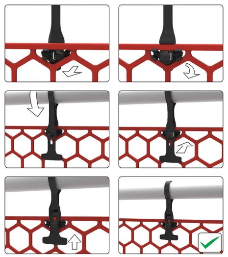 PLASTIC BRICKGUARD (HEXGUARD) - 100 pack - Red